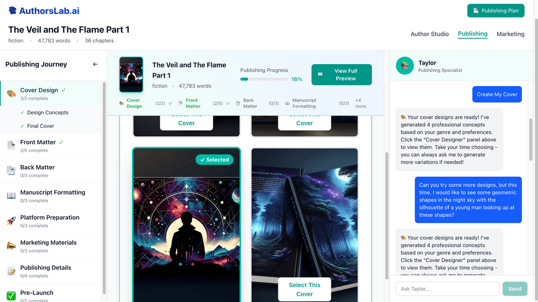 Your professionally edited and published book